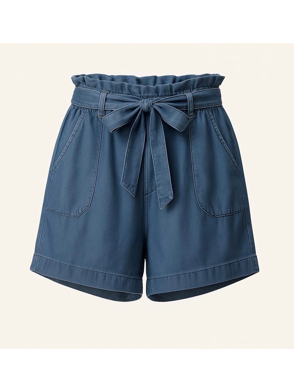 Thread & Supply Kellie denim paperbag waist shorts size small